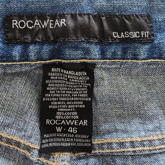 Rocawear Classic Fit jeans Hip Hop medium wash‎ mens size 46x33 - Picture 5 of 7